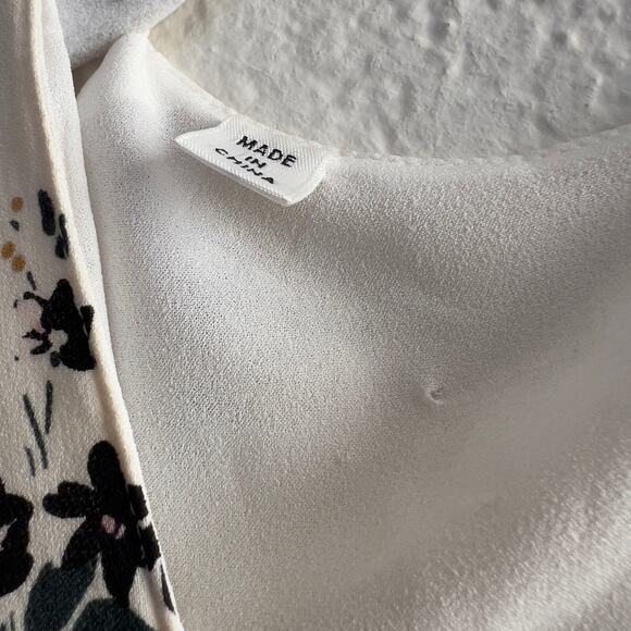 ALC Women's size 2 Silk Floral Sana Mini Dress Flounce Hem Brunch Going Out - Picture 7 of 9